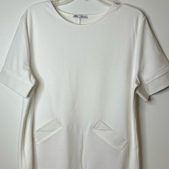 Zara white dress with 2 pockets XL - Picture 3 of 7